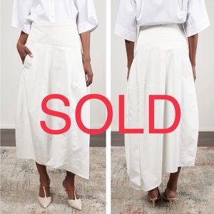 Tibi size 2 balloon asymmetrical hem white skirt.